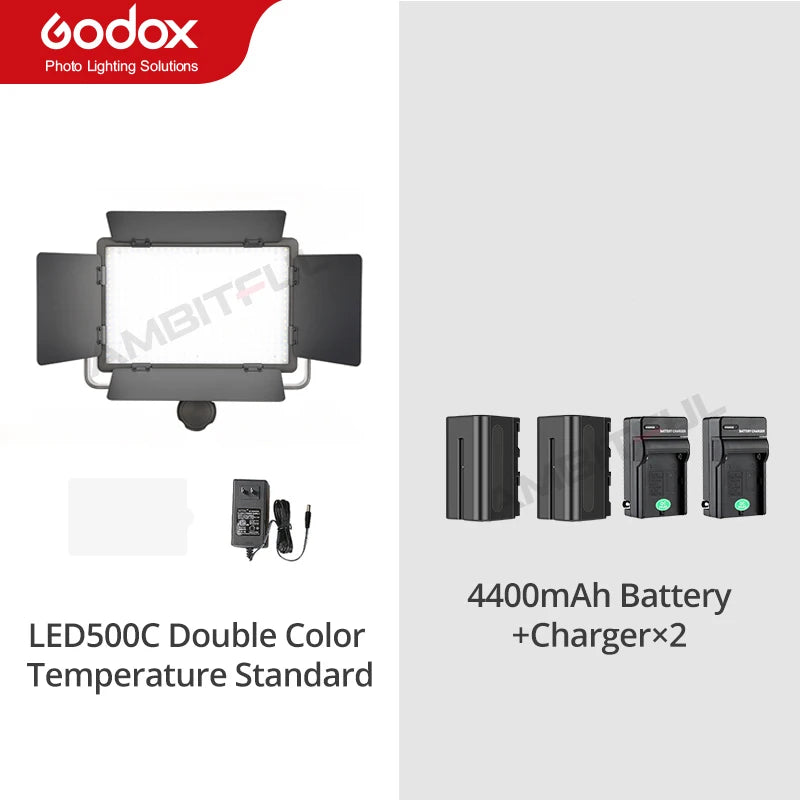 Tidesmit LED Video Light Panel - Adjustable Color Temperature Studio Lamp LED500C Kit 3 China Mainland Tidesmit