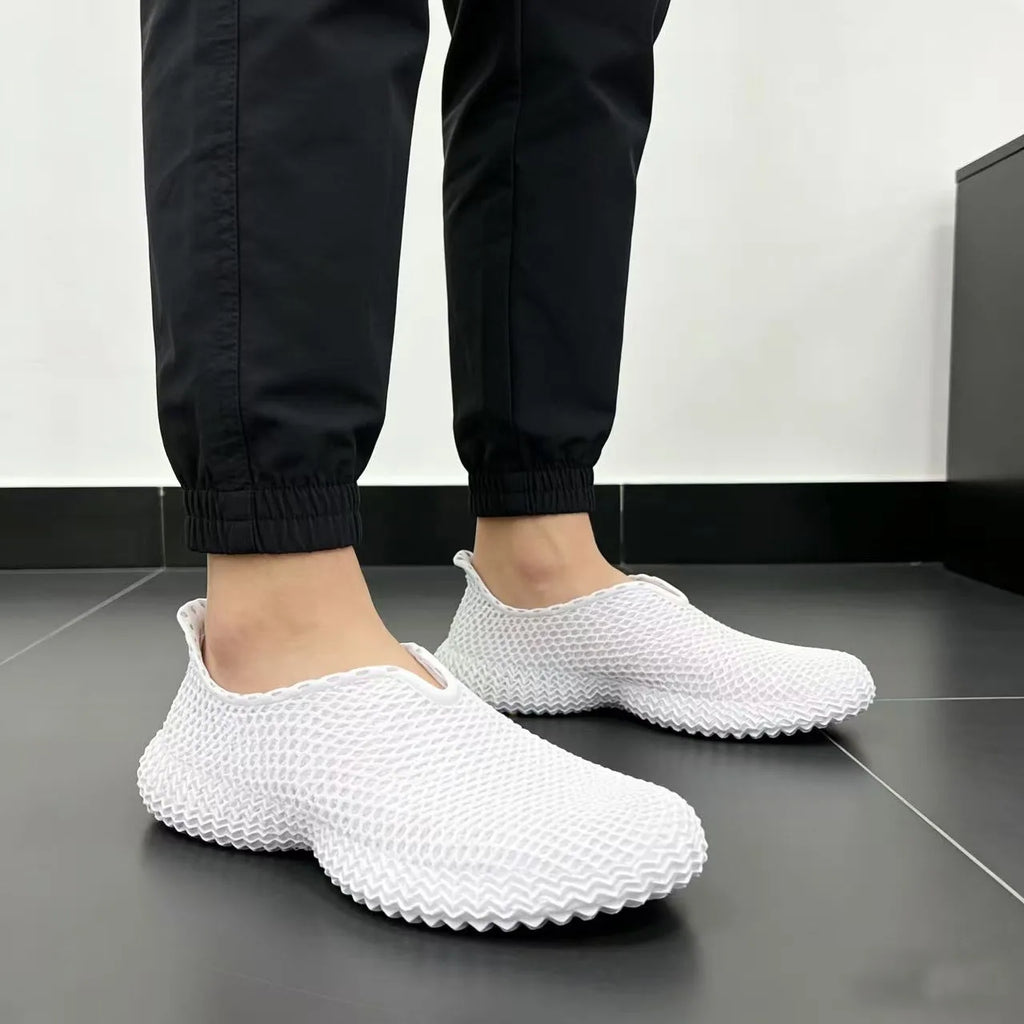 New Summer Lightweight  Breathable 3D Printed Mesh Shoes  City Walks Sneaker Street Style Slip-on Mesh shoes