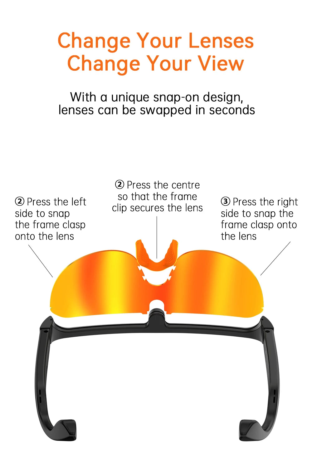 Tidesmit Smart Cycling Glasses with HD Camera and Spatial Bluetooth Audio Tidesmit