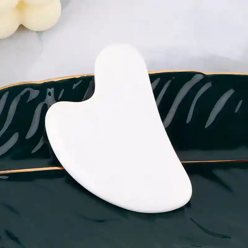 Gua Sha Facial Massage Tool - Natural Beeswax Eye Massager Eye Massage Instrument white-A Tidesmit