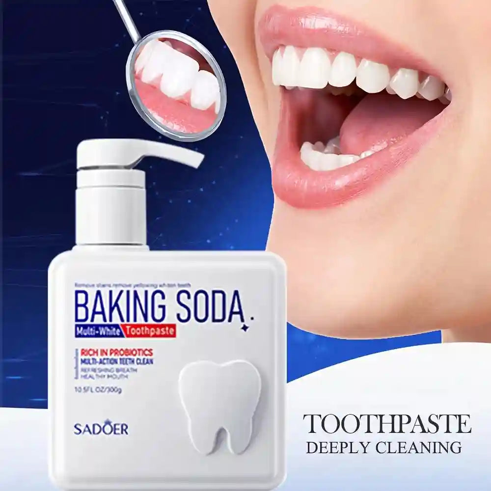 Tidesmit Cleansing Baking Soda Probiotic Pump Toothpaste for deep cleaning, teeth whitening and brightening 300g