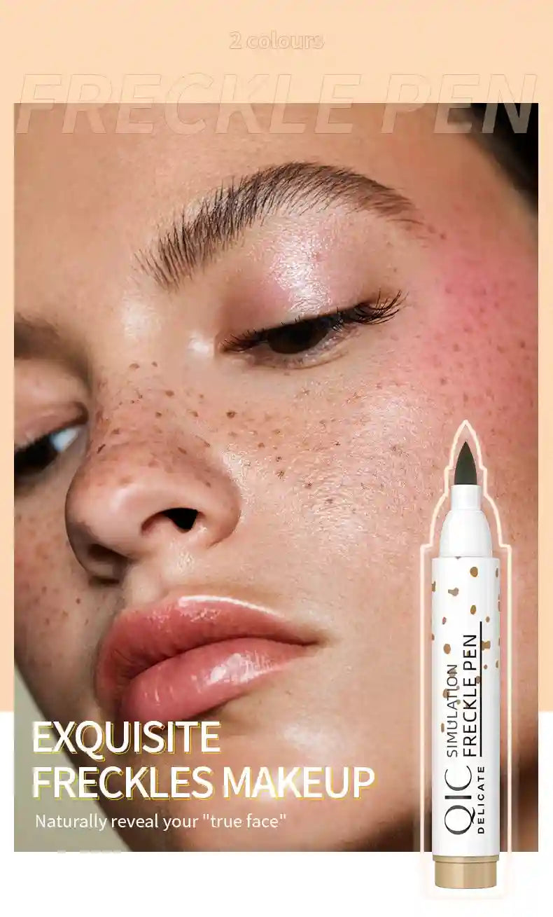 Tidesmit waterproof fake freckles pen for natural dotted face makeup look close-up