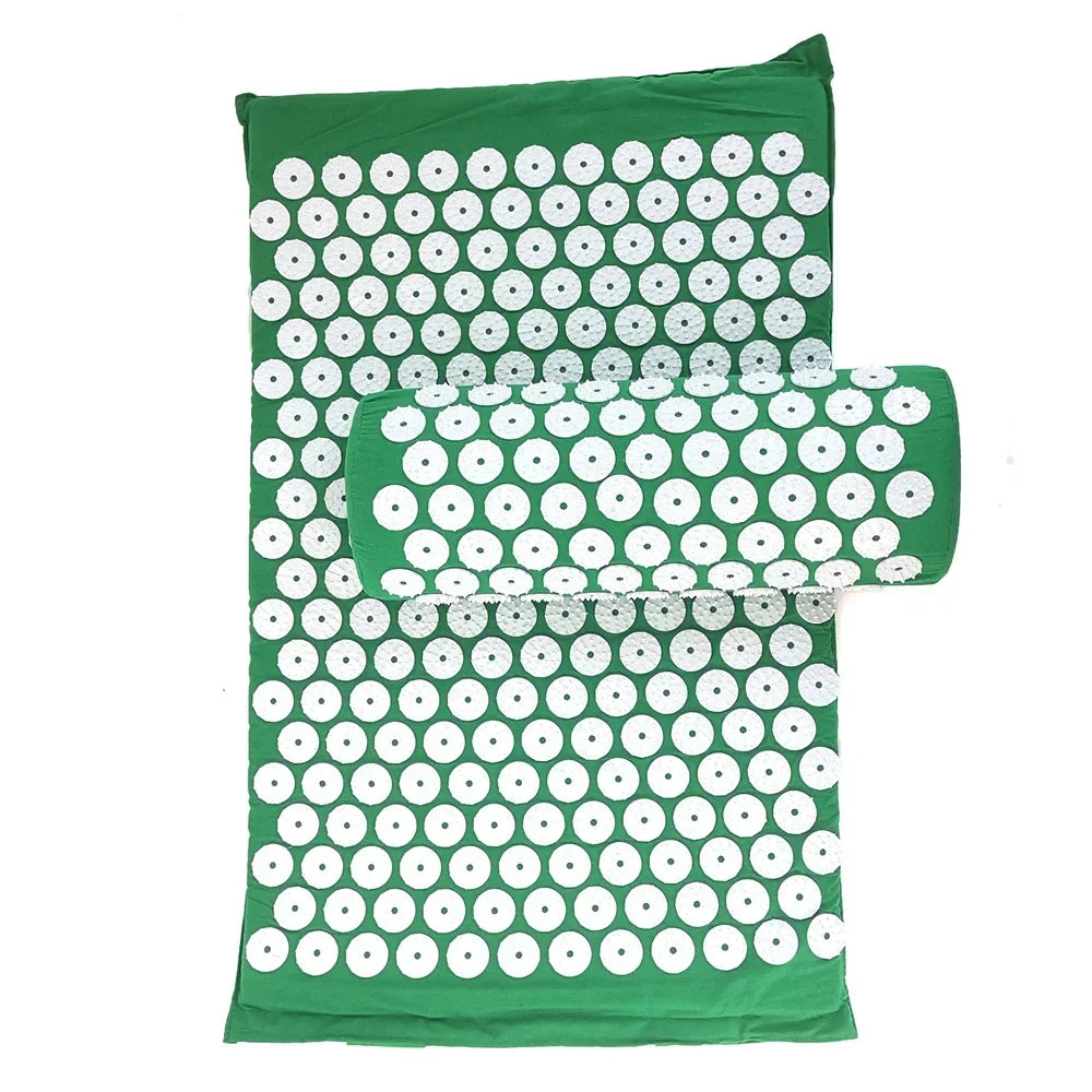 Profession Acupressure Massage Yoga Mat Touchpoints Relieve Back Body Pain Stress Spike Mat Acupuncture Mat with Pillow Cover