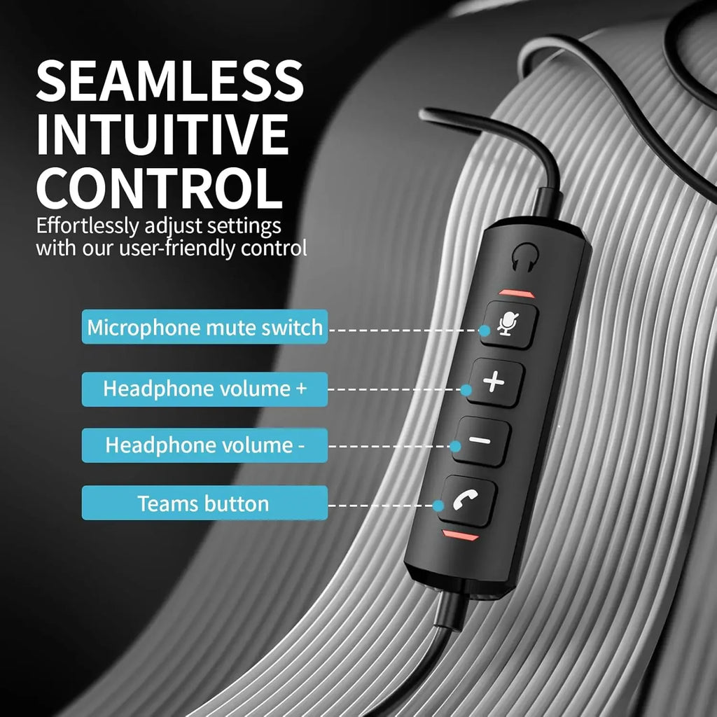 USB PC Headset with Microphone | Tidesmit Office Audio | Model 01 Tidesmit
