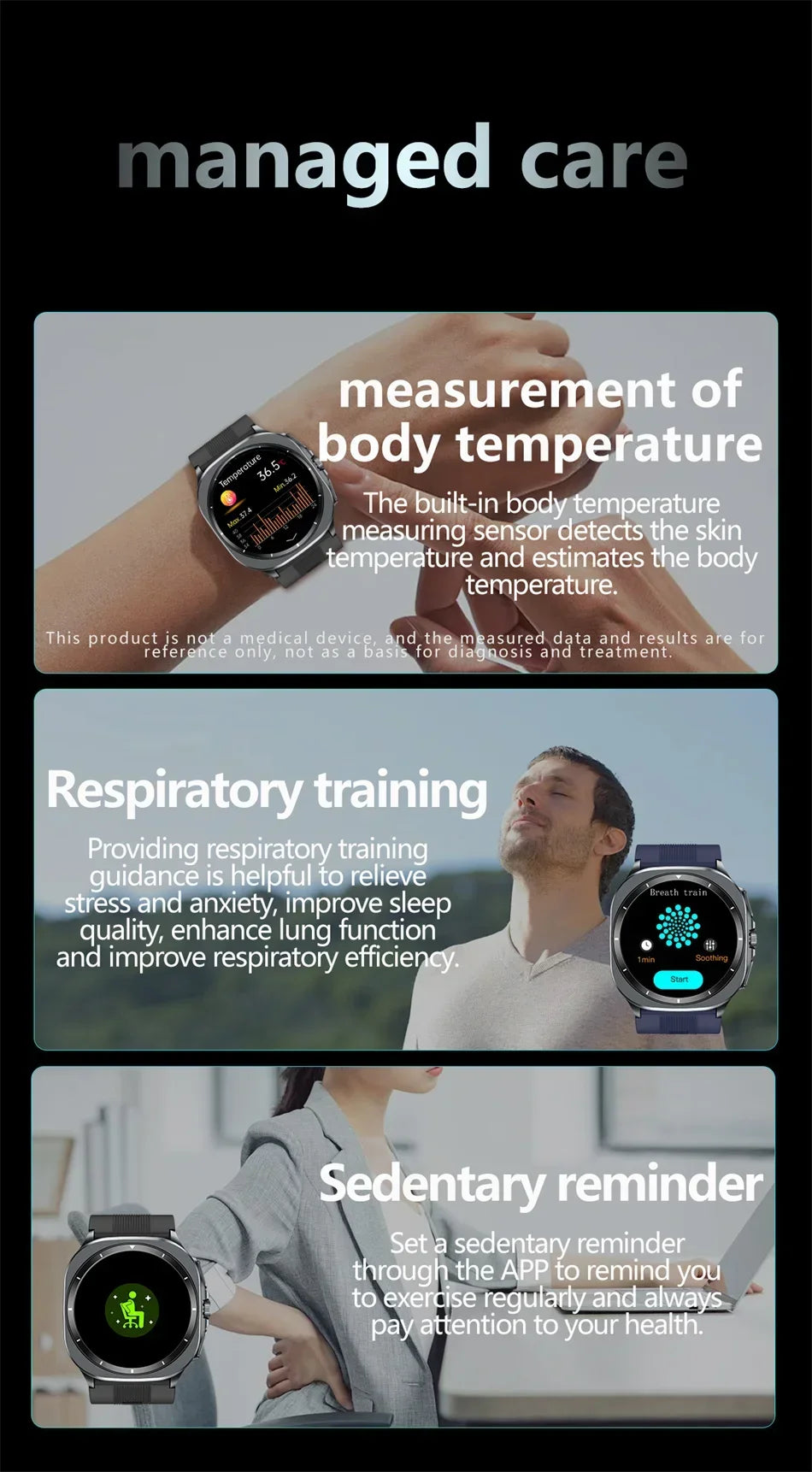 for Samsung Air Pump Airbag Smart Watch Men, Micro Physical Examination Accurate Measure Blood Pressure Sport SmartWatch 2025New