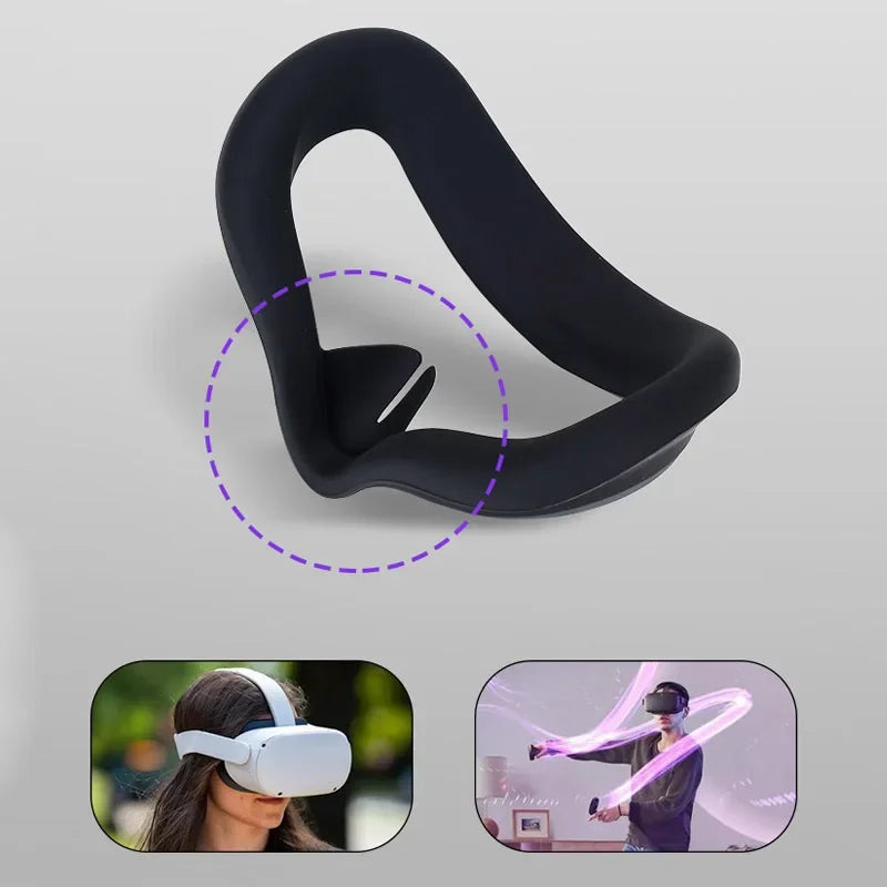 Oculus Quest 2 Silicone Face Cover - Ergonomic VR Sweat Protection Tidesmit