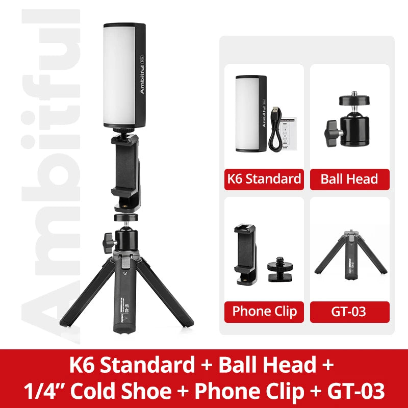 RGB Handheld LED Video Light - Magnetic Tube with Adjustable Temperature China Mainland Tidesmit