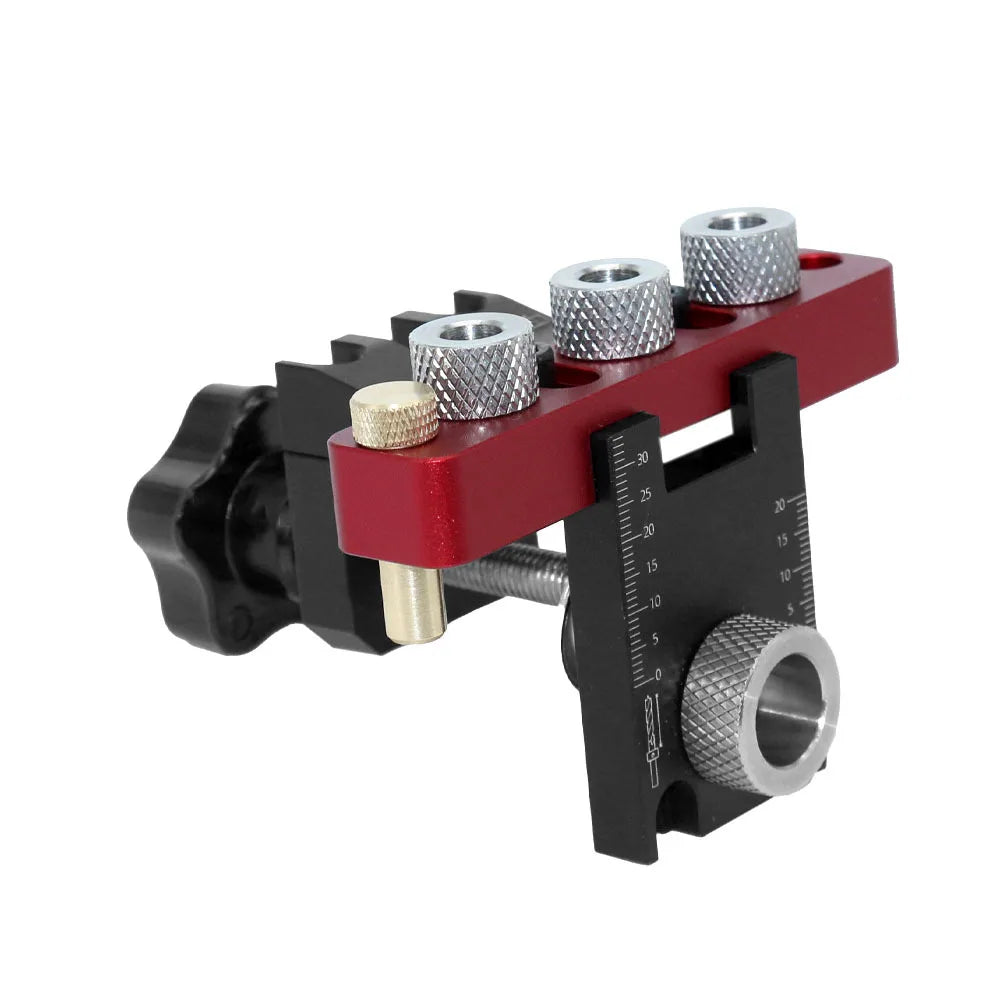 3 In 1 Universal Dowel & Pocket Hole Jig Adjustable Wood Hole Drilling Guide Locator Woodworking Cam Doweling Kit Tool