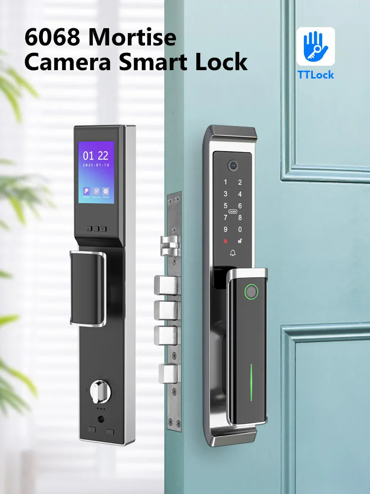 3DCamera TTlock Waterproof Bluetooth Wifi Fingerprint Smart Lock Electronic Intelligent Biometric Code Digital Door Lock