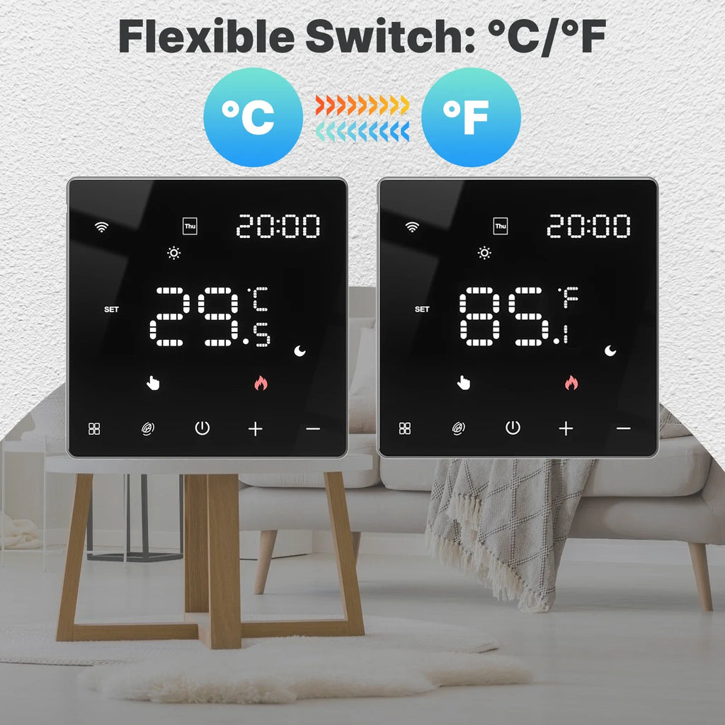 MOES Smart Tuya ZigBee WiFi Thermostat Programmable Controller Water Boiler Electric Heating Works with Alexa Google Assistant