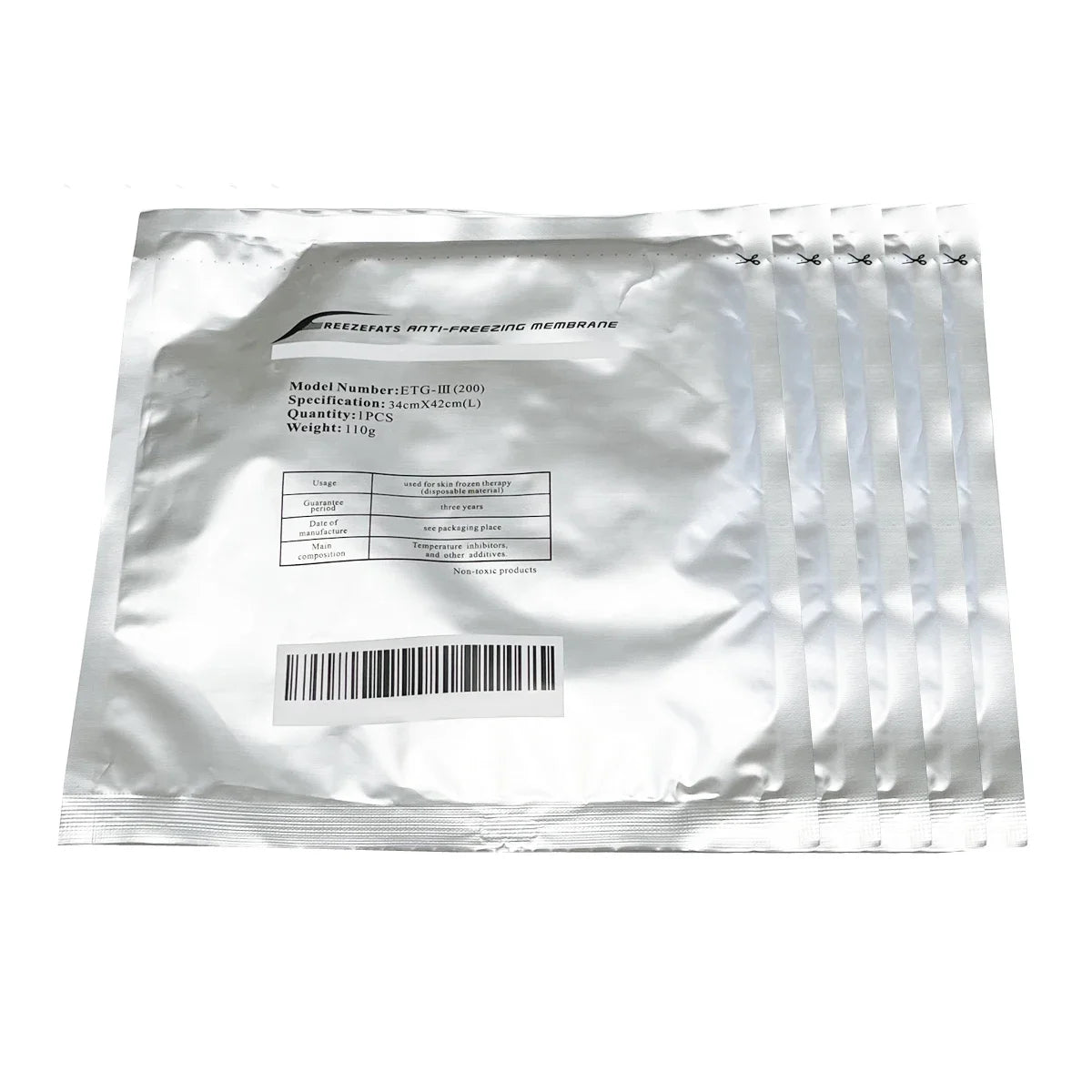 Fat Freezing Membranes for Cryolipolysis - Professional Grade 10 Pack Scrubs Treatments Tidesmit