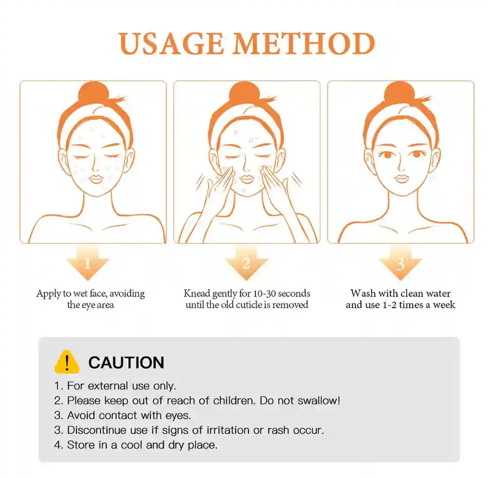 Orange Exfoliating Gel for Radiant Skin - Natural Brightening Treatment Scrubs Treatments Tidesmit