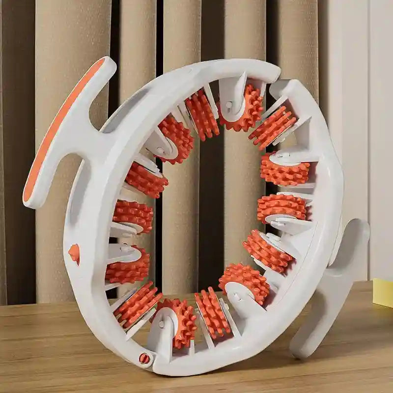 Massage Roller Ring for Full Body Muscle Relief - Tidesmit Rechargeable Massage Roller Red A Tidesmit
