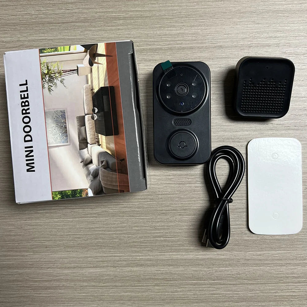 WiFi Smart Audio Doorbell Camera 2-Way Audio Wireless Visual Intercom Doorbell with Remote Monitor Indoor Outdoor Surveillance