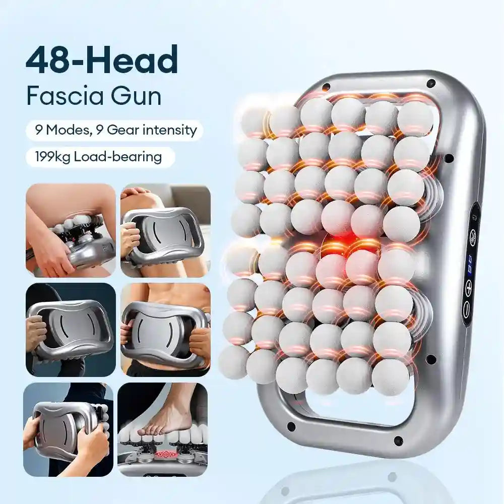 Fascia Gun 48-Head Deep Tissue Percussive Massager for Muscle Recovery Fascia Gun Tidesmit