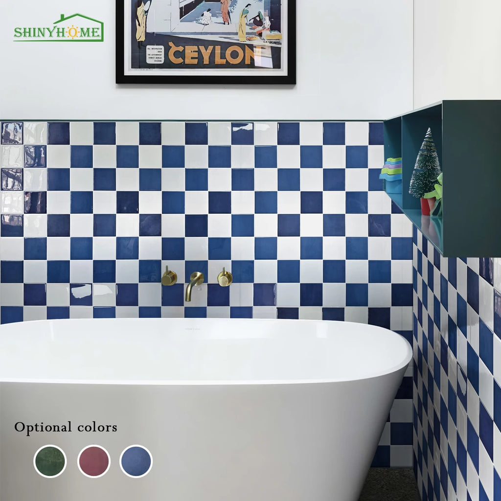 10/30 PC 3D Mosaic Style Self-Adhesive Wall Tile Kitchen Backsplash  Suitable for Kitchen Wall Decoration Square 10.5" x 10.5"