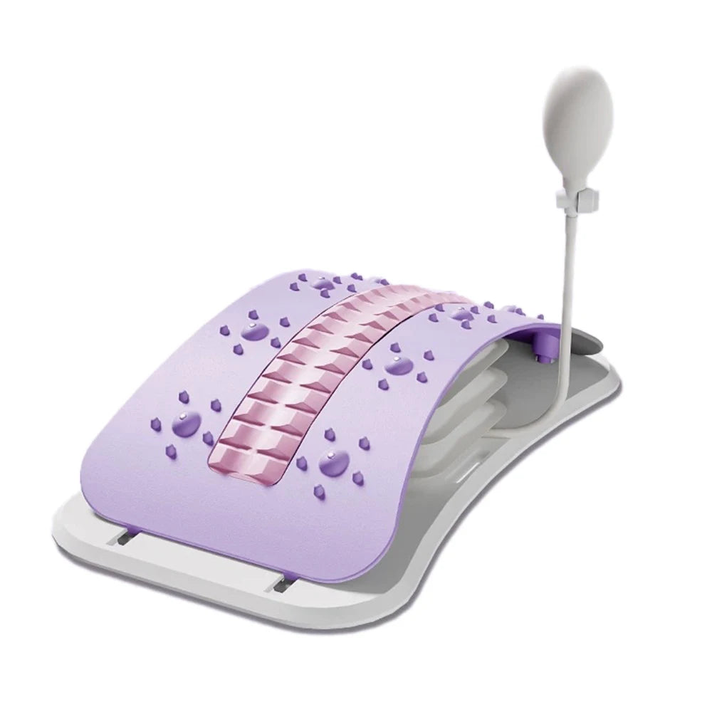 Back Massager With Airbag Lumbar Support Stretcher | Portable Electric Tool Back Massage Instrument PURPLE Tidesmit