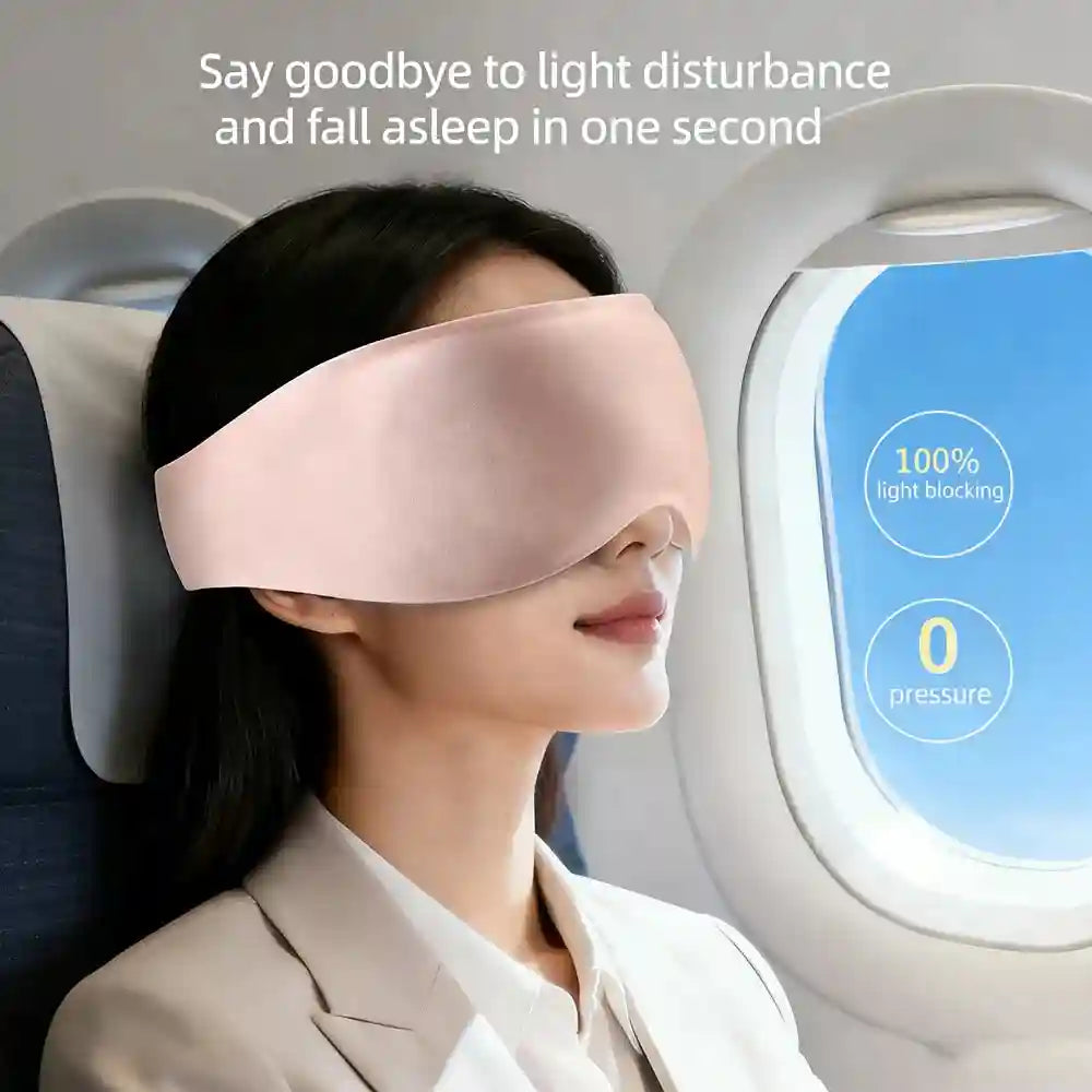 3D Sleep Eye Mask | Contoured Memory Foam - Grey, Pink & Black Eye Massage Instrument Tidesmit