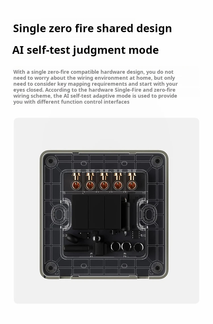 Aqara Smart Wall Switch Z1 More Control Zigbee 3.0 Compatible with Single Live/Neutral Wire Design Work With Mi Home HomeKit APP