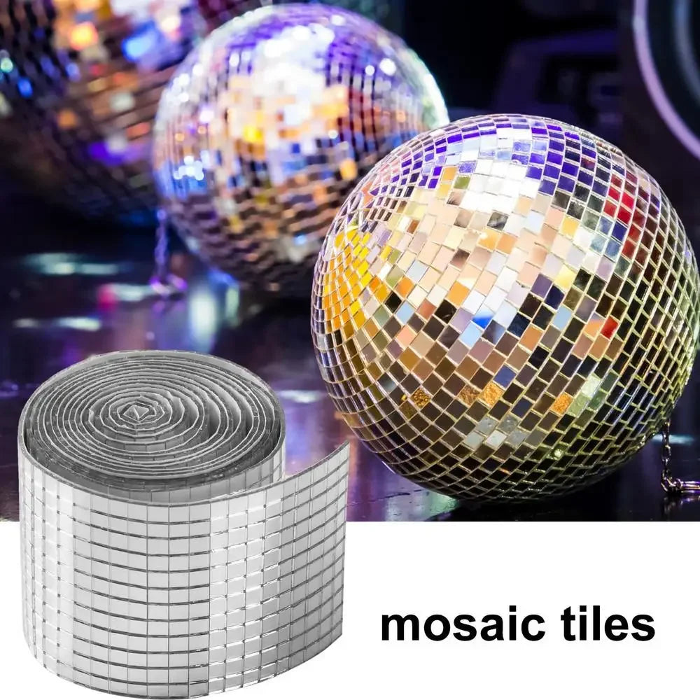 Creative Waterproof Self-adhesive Mosaic Stereo Acrylic Wall Sticker Tile Disco Stickers Mirror Crafts DIY Disco Ball
