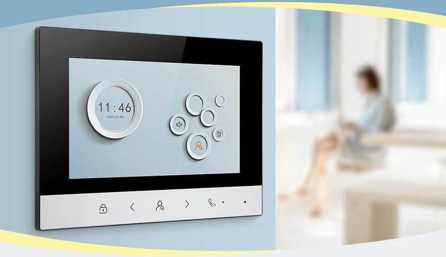 HOMSECUR XM717F 7" Indoor Monitor 1080P 4 Wire  for HDS Video Doorphone Entry Intercom