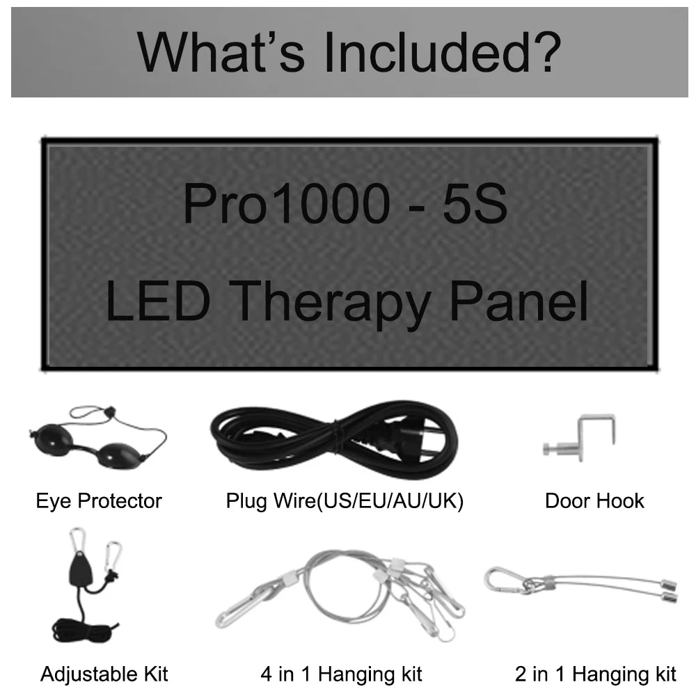 AG-Pro1000 Dual Chip 630nm 660nm Red Light Therapy Panel Lamp 810nm 830nm 850nm Near Infrared Therapy Lamp LED Beauty Device
