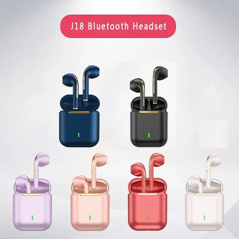 J18 TWS Wireless Earbuds, 5.3 Bluetooth Headphones Long Playtime, Noise Cancelling Voice Call, for Gaming, Business & Sports Tidesmit