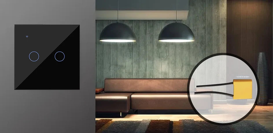 ZigBee 1 2 3 4 Gang with No Neutral Smart Touch Light Switch EU Europe UK Wall Button Tuya Power 2 3 Way Alexa Smart Home Voice