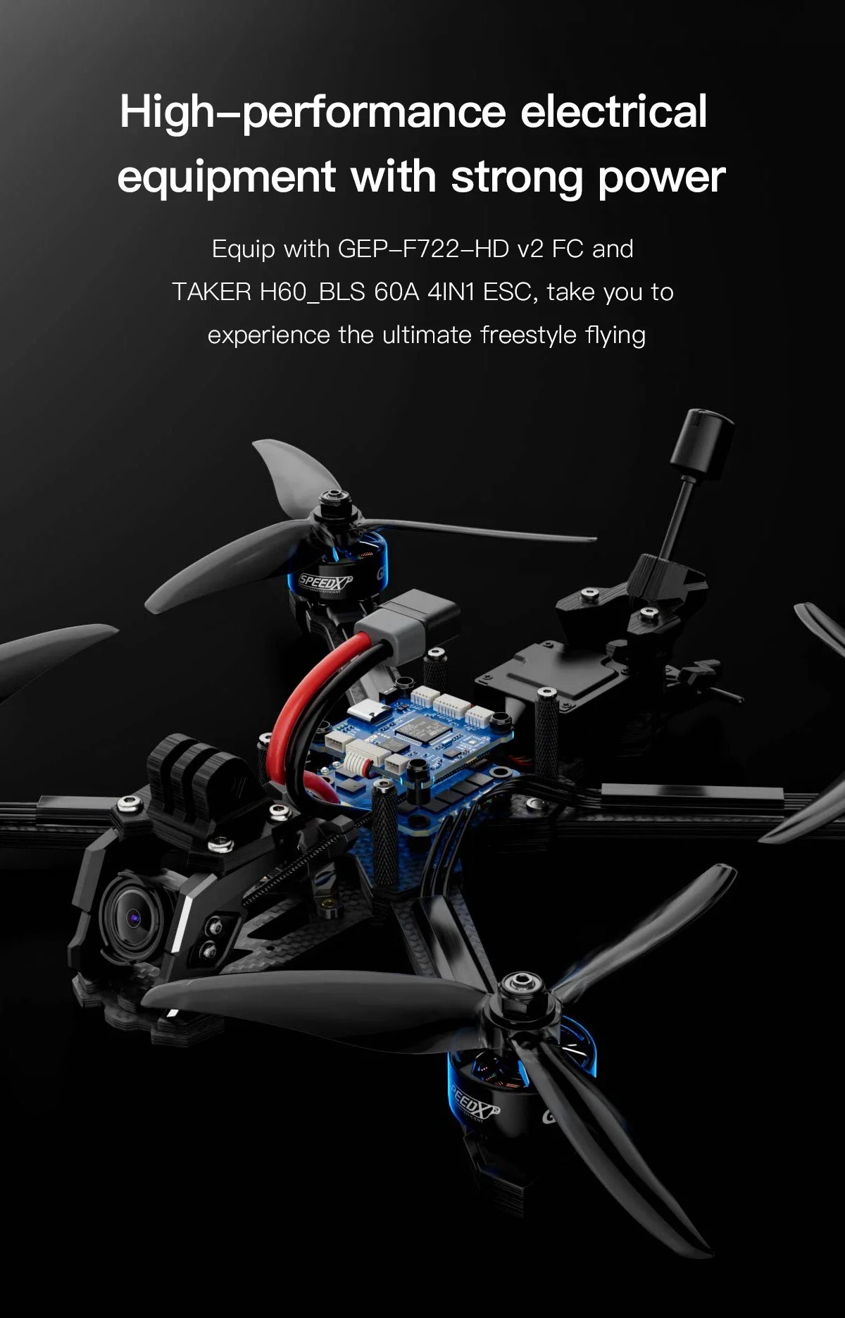 FPV Drone 6 Inch Analog Freestyle X-Shaped Quadcopter | Tidesmit Tidesmit