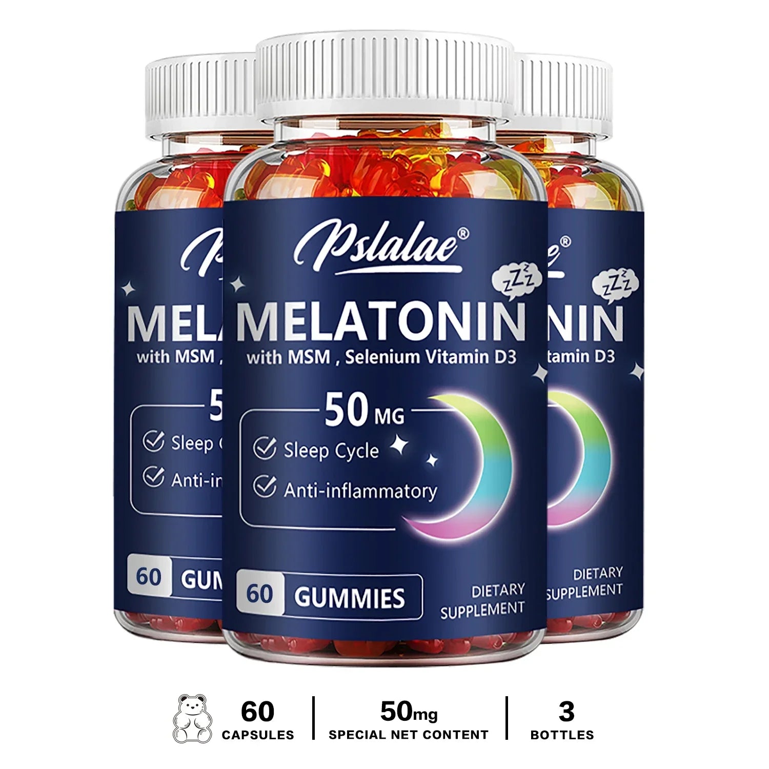 Melatonin Gummies 50 Mg - Improve Sleep Quality and Relaxation During SleepSupplementsSupplements