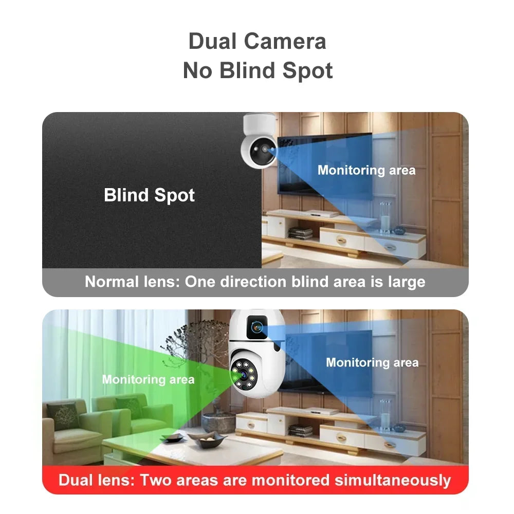 WiFi IP Camera E27 Bulb Cam 8MP Wireless Baby Monitor AI Tracking Security Video Surveillance Pet Cameras 5MP SmartLife Indoor