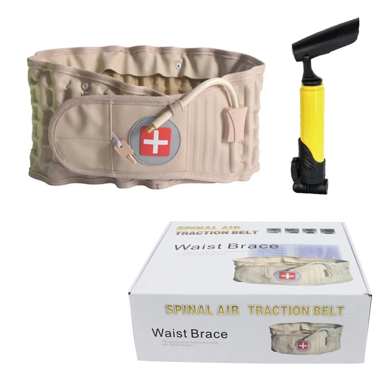 Lumbar Back Decompression Belt – Air Pump Relief Kit for Pain Support Relaxation Treatment Tidesmit