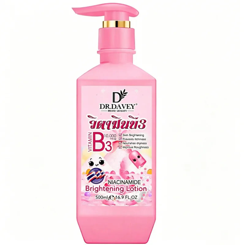 Vitamin B3 Niacinamide Brightening Body Lotion Moisturizes and Nourishes the Skin Leaving a Refreshing and Non Greasy Fragrance