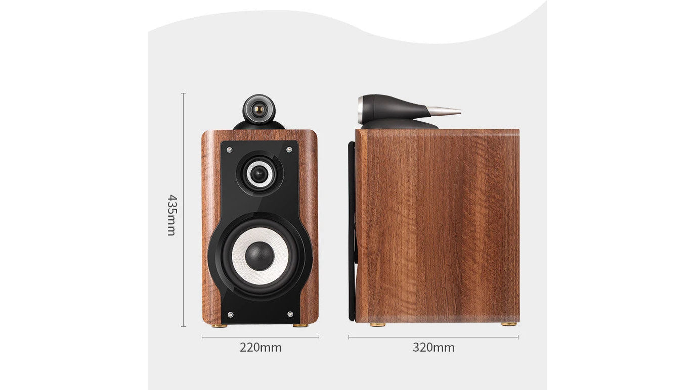 HiFi Bookshelf Passive Speakers 6.5-inch Three-way Frequency Division 130W Output Power Household Speakers 3-inch Midrange Unit