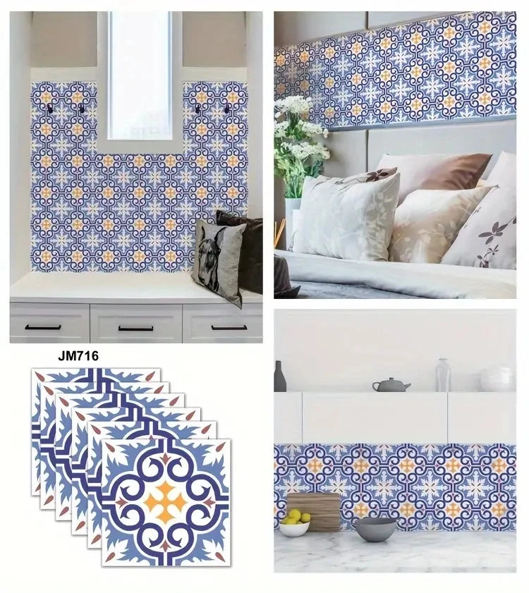 Self-Adhesive Marble Wall Tiles - Waterproof Stickers for Kitchen Backsplashes, Bathrooms, Living Rooms, Easy to Install and Rem