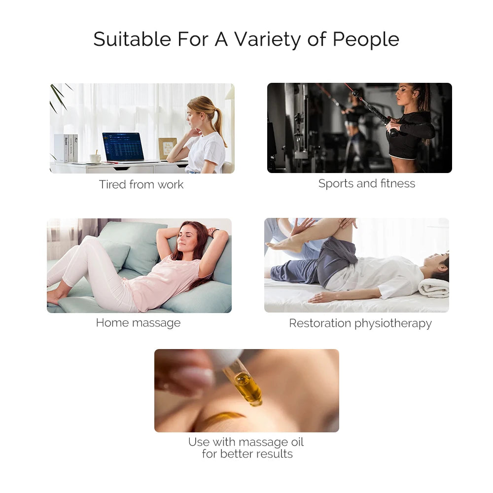 Electric Fascia Massager | Portable Recovery Tool for Home Spa Use Relaxation Treatment Tidesmit