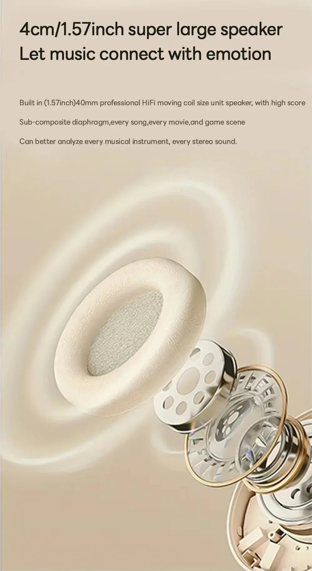 Tidesmit Wireless Headphones: Active Noise Cancellation Over-Ear Pro Audio Tidesmit