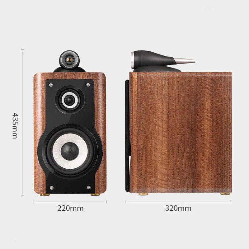 HiFi Bookshelf Passive Speakers 6.5-inch Three-way Frequency Division 130W Output Power Household Speakers 3-inch Midrange Unit