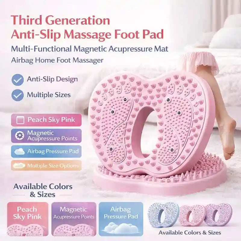 Inflatable Foot Massager Mat: Portable Rechargeable Reflexology Pad Massage Cushion Tidesmit