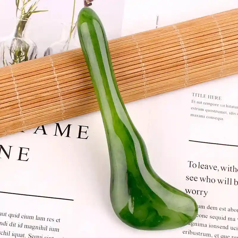 Gua Sha Facial Massage Tool - Natural Beeswax Eye Massager Eye Massage Instrument Green-B Tidesmit