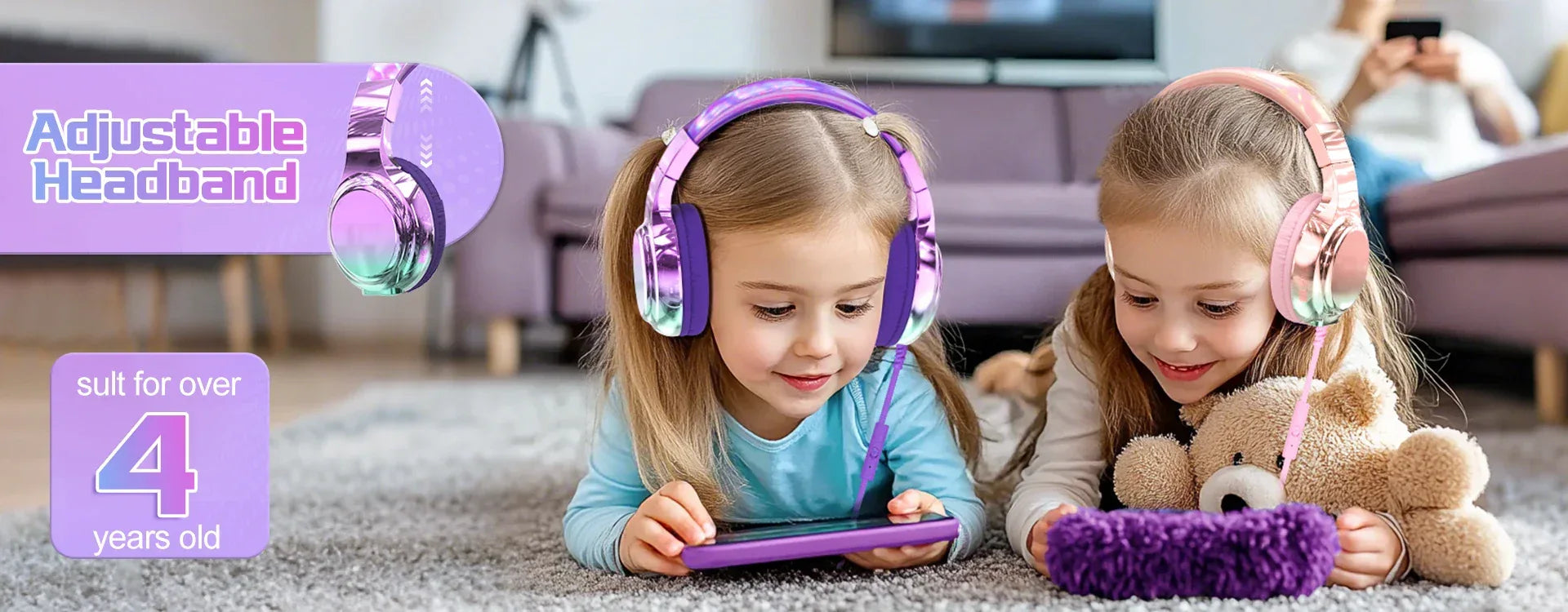 Tidesmit Kids Wired Headphones with Volume Limit and Built-in Mic Tidesmit