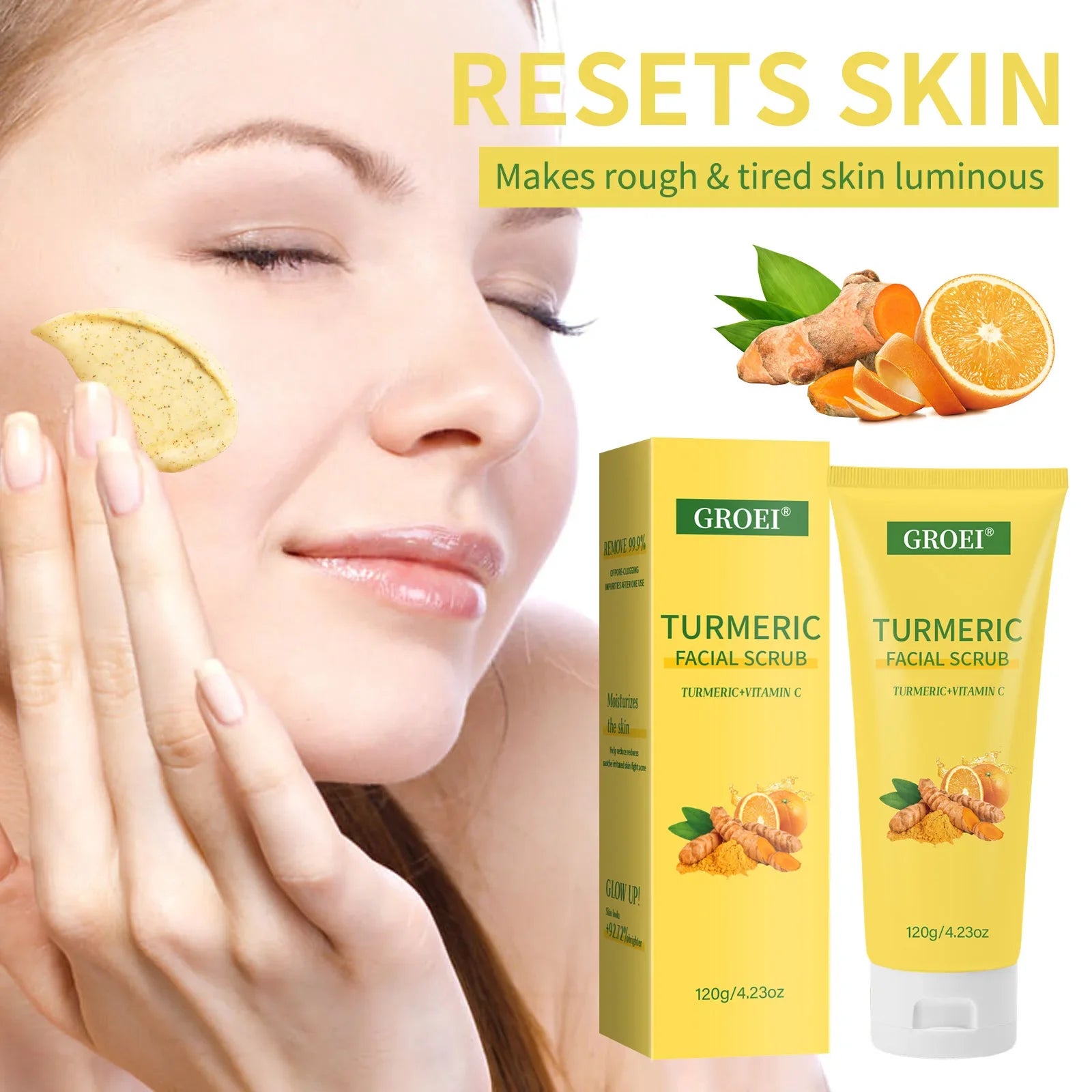 Turmeric Brightening Gel | Pore Minimizing Treatment 120g Scrubs Treatments Default Title Tidesmit