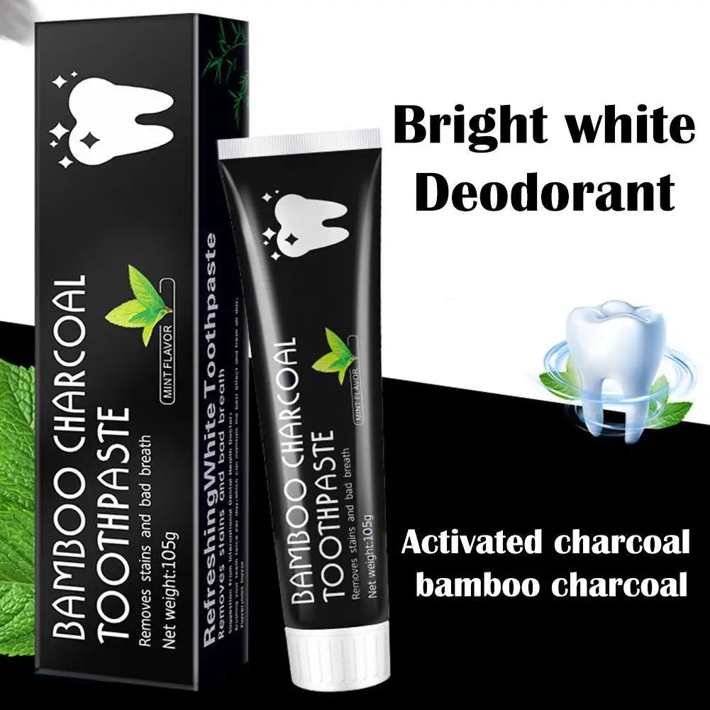 Tidesmit activated charcoal mint toothpaste for natural teeth whitening and deep stain removal