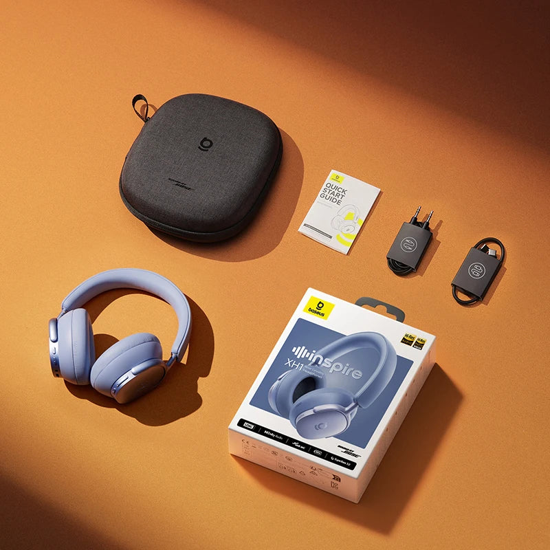 Wireless Noise Cancelling Headphones: 100Hr Playtime - Over-Ear ANC Twilight Blue China Mainland Tidesmit