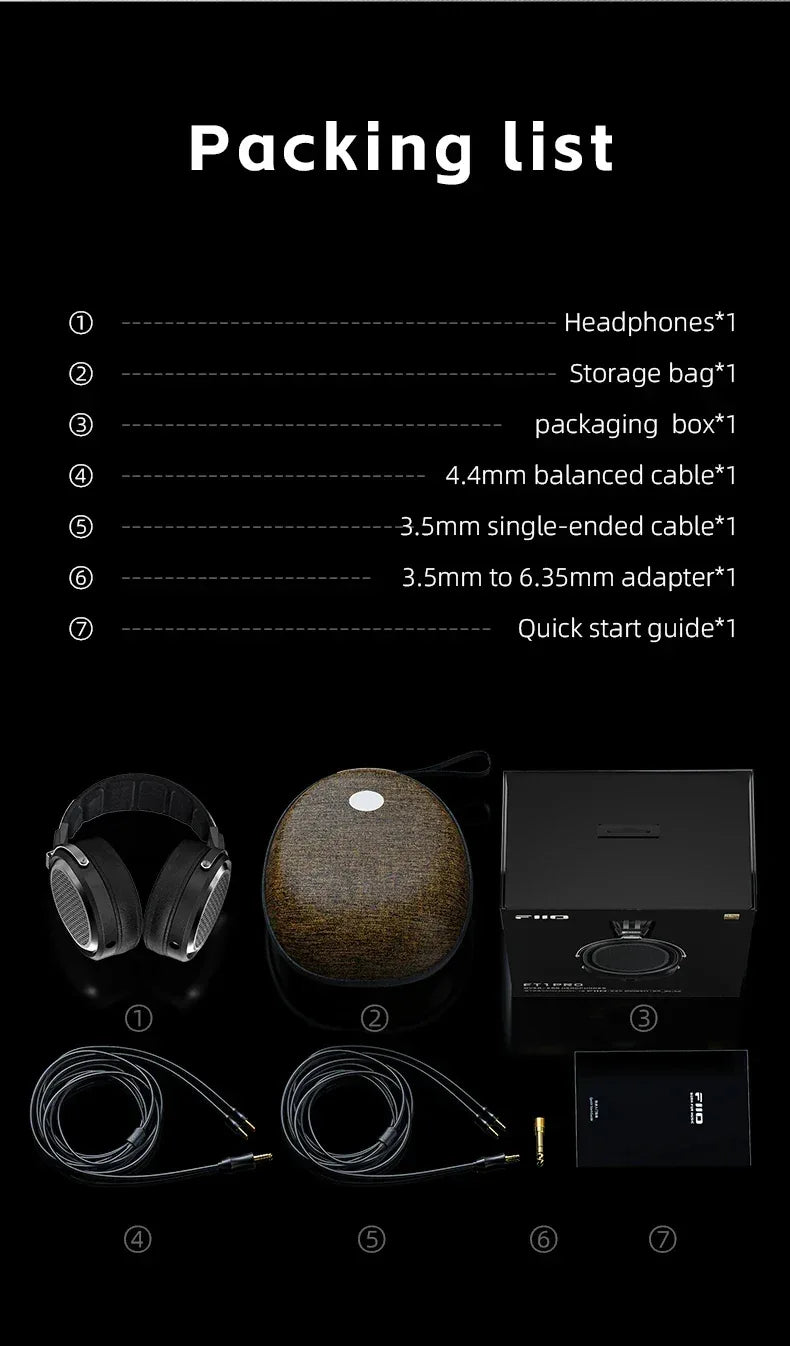 FiiO FT1 Pro Planar Magnetic Headphones Hi-Res Audio | Tidesmit Tidesmit