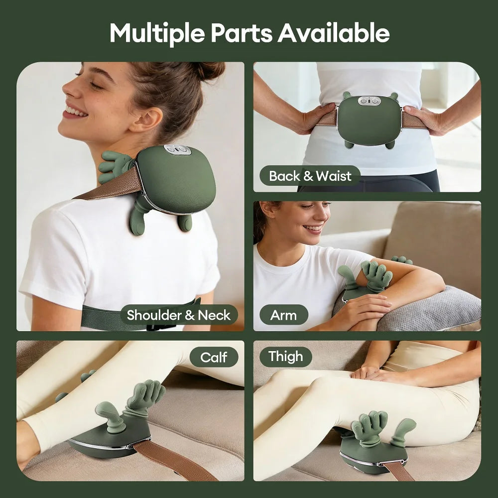 4D Neck and Shoulder Massager: Bionic Kneading Wireless Electric Massager Body Shaping Massage Equipment Tidesmit