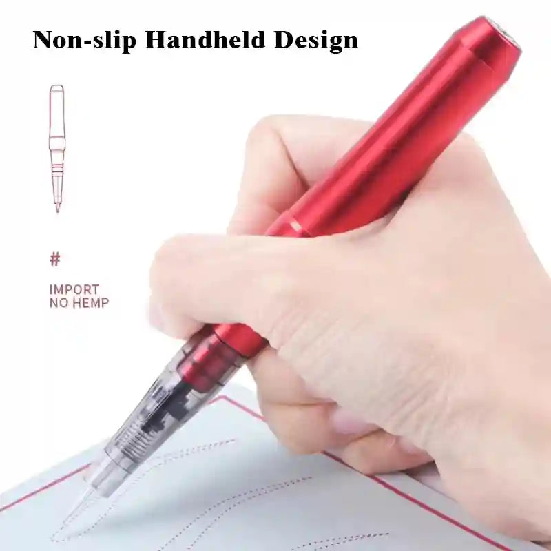 Permanent Makeup Machine: Precision Electric Microblading Pen - Black/Red Permanent Makeup Machines Tidesmit