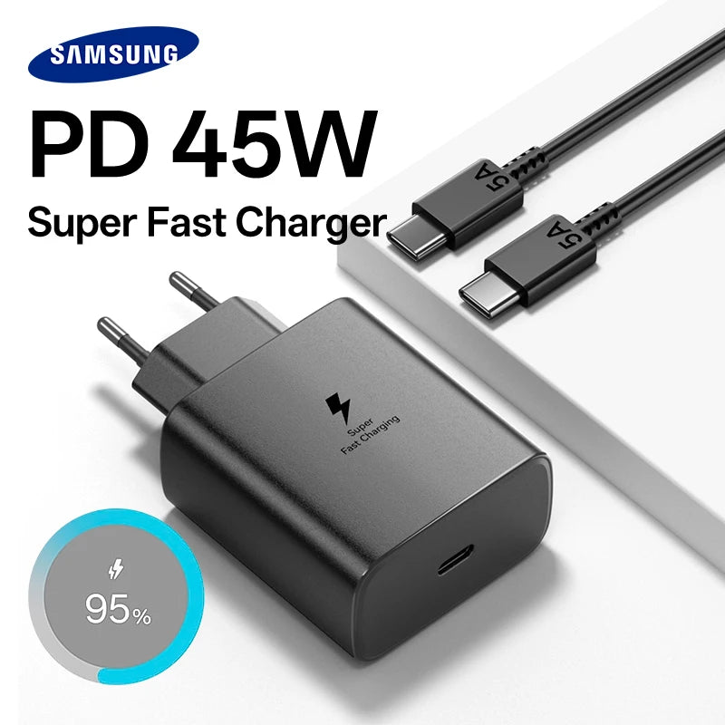 Samsung 45W USB-C Fast Charger for Galaxy S25 S24 Ultra - Official Power Tidesmit