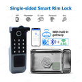 TTLock WIFI Version Double Side Fingerprint Waterproof Outdoor Gate Passcode Rfid Card Keyless Smart Door Lock
