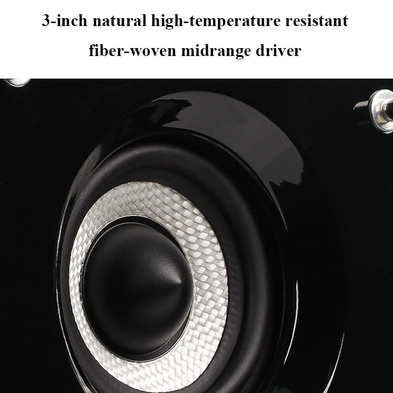 HiFi Bookshelf Passive Speakers 6.5-inch Three-way Frequency Division 130W Output Power Household Speakers 3-inch Midrange Unit